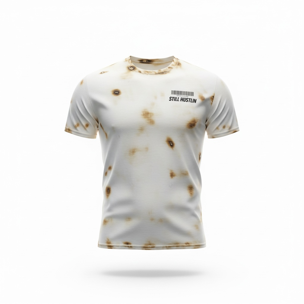 STILL HUSTLIN BURNED DISTRESSED TEE